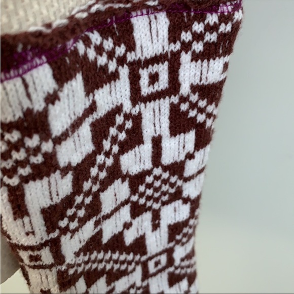 NWT FREE PEOPLE Tan Brown/white thermal sweater - Picture 11 of 11